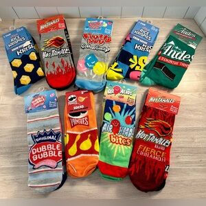 Socks Novelty CandyFood Fun Crazy setof 9 Christmas White Elephant Gift Exchange